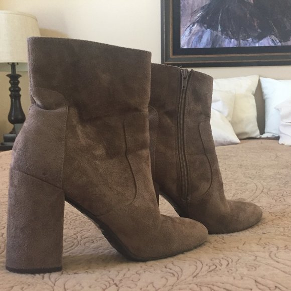 Faux suede ankle boots - Picture 1 of 5